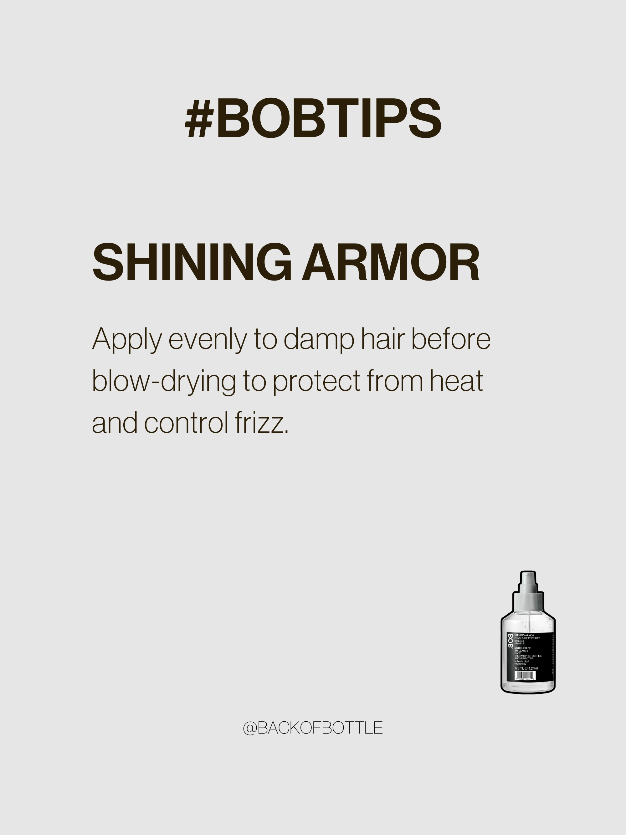 'How to use Shining Armor Frizz & Heat Primer — apply to damp hair before heat styling